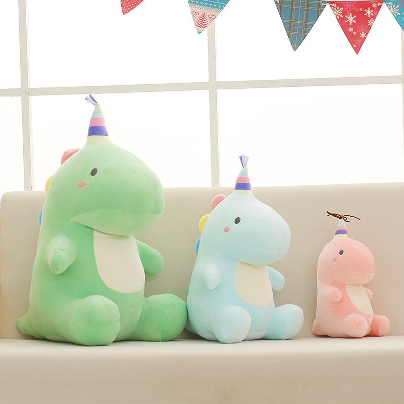 Dinosaur Plush Toys Cartoon Dinosaur Stuffed Animal Dolls Soft Down Cotton Dino Pillow - Minihomy