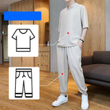 Men'S Summer Trend Set With Handsome Clothes Men'S Casual Linen Suit - Minihomy