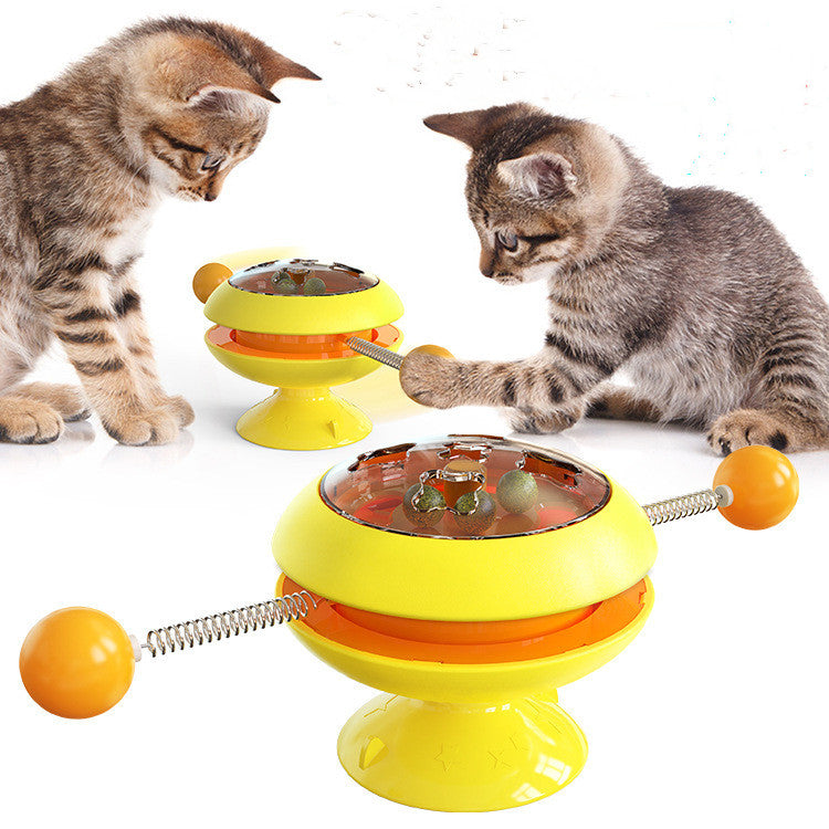 Rotatable Cat Toys Supplies With Catnip Interactive Training Toys For Cats - Minihomy