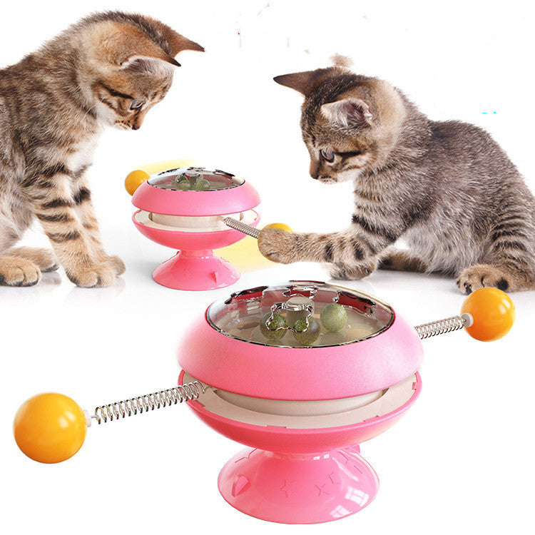 Rotatable Cat Toys Supplies With Catnip Interactive Training Toys For Cats - Minihomy