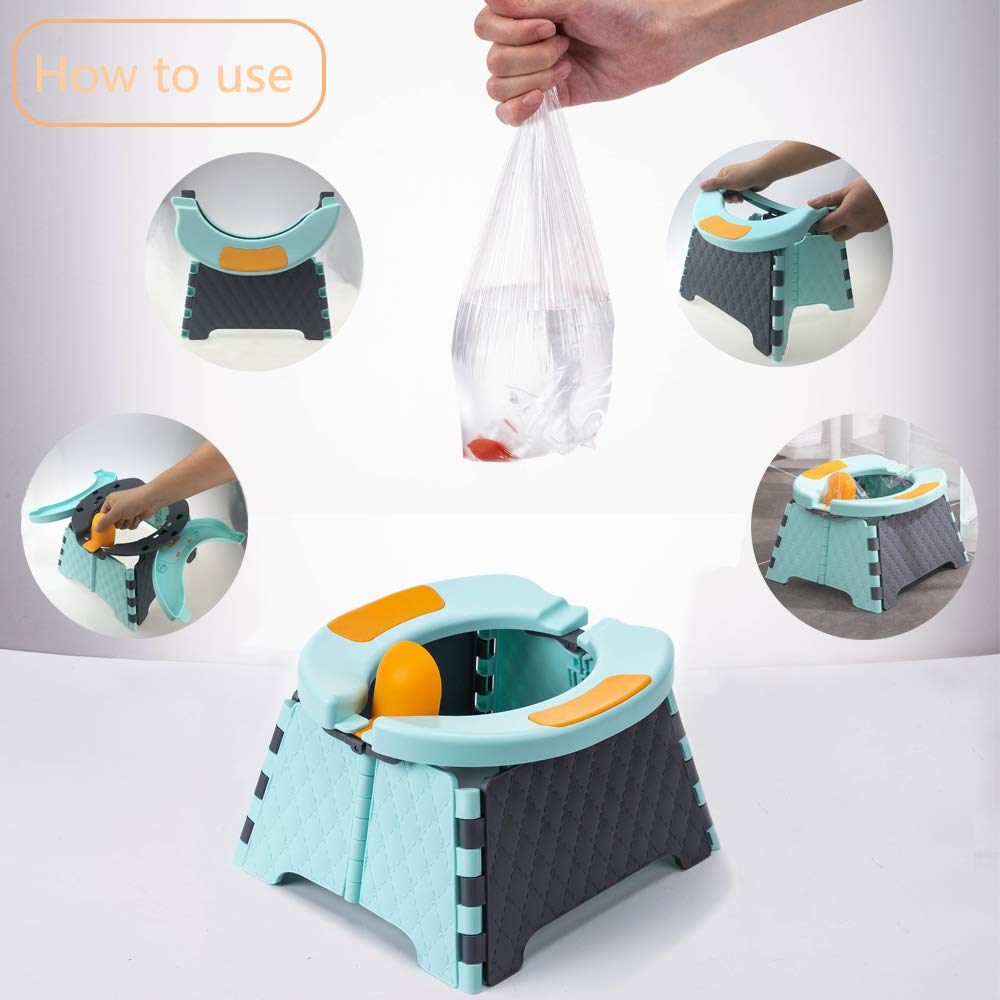 Baby Potty Training Seat Kids Toddler Outdoor Portable Folding Toilet Urinal Pot - Minihomy