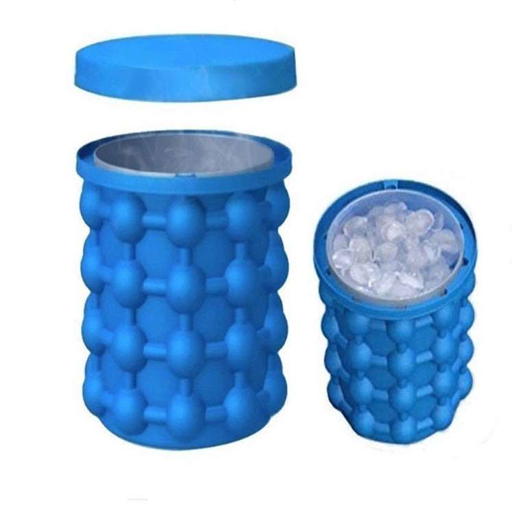 Silicone Ice Maker Quick Cold Ice Bucket - Convenient Ice Cube Storage