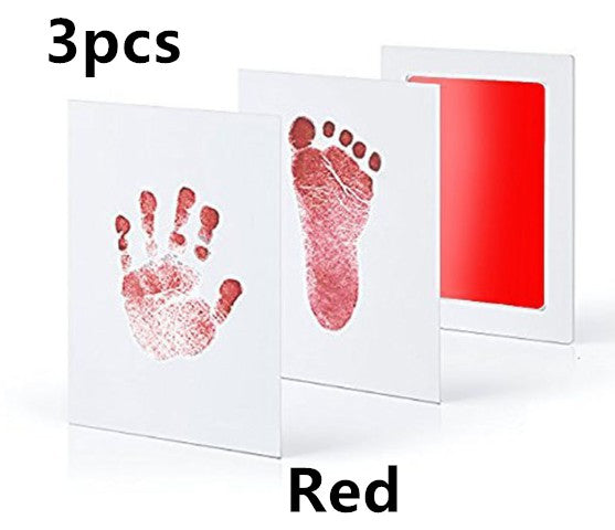 Non-toxic and wash-free baby ink watermarking oil fingerprints and footprints kit family souvenirs - Minihomy