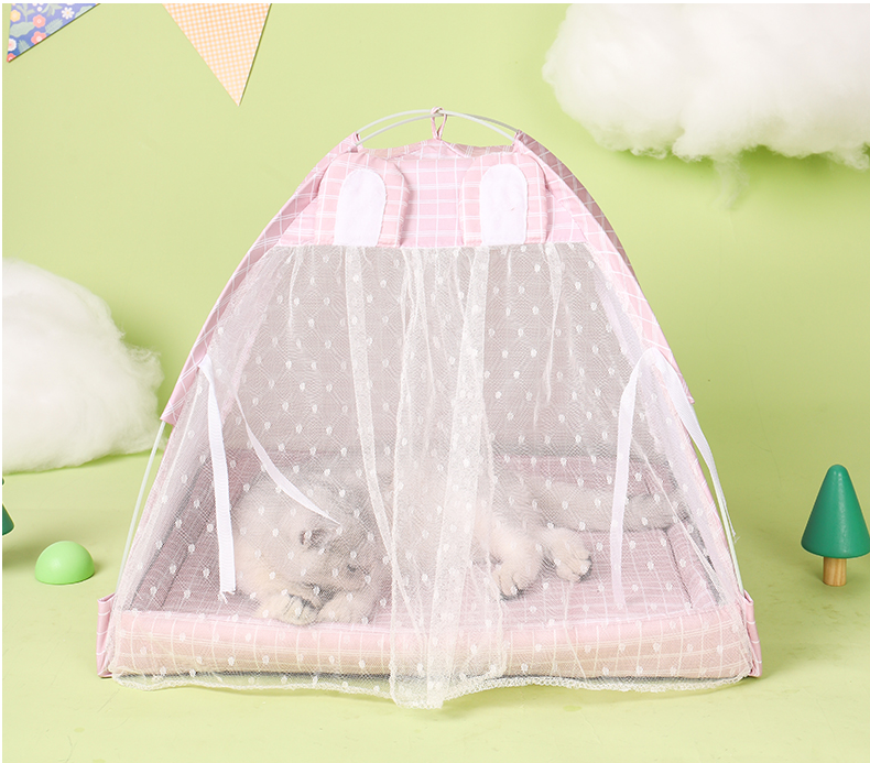 Portable Rabbit Ear Puppy Indoor Cat Bed Tent - Minihomy