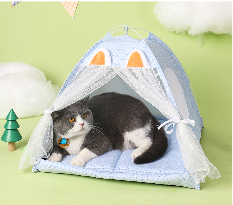 Portable Rabbit Ear Puppy Indoor Cat Bed Tent - Minihomy