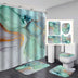 Beautiful Modern Shower Curtains 3D Bathroom Curtain Set Anti-slip Bath Mat - Minihomy