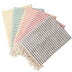 Fringed Beach Towel Polyester Cotton Wearable Striped Bath Towel Cushion Tablecloth - Minihomy