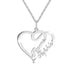 Double Heart Necklace Personalized Necklaces Pendant Gifts Stainless Steel For Women - Minihomy