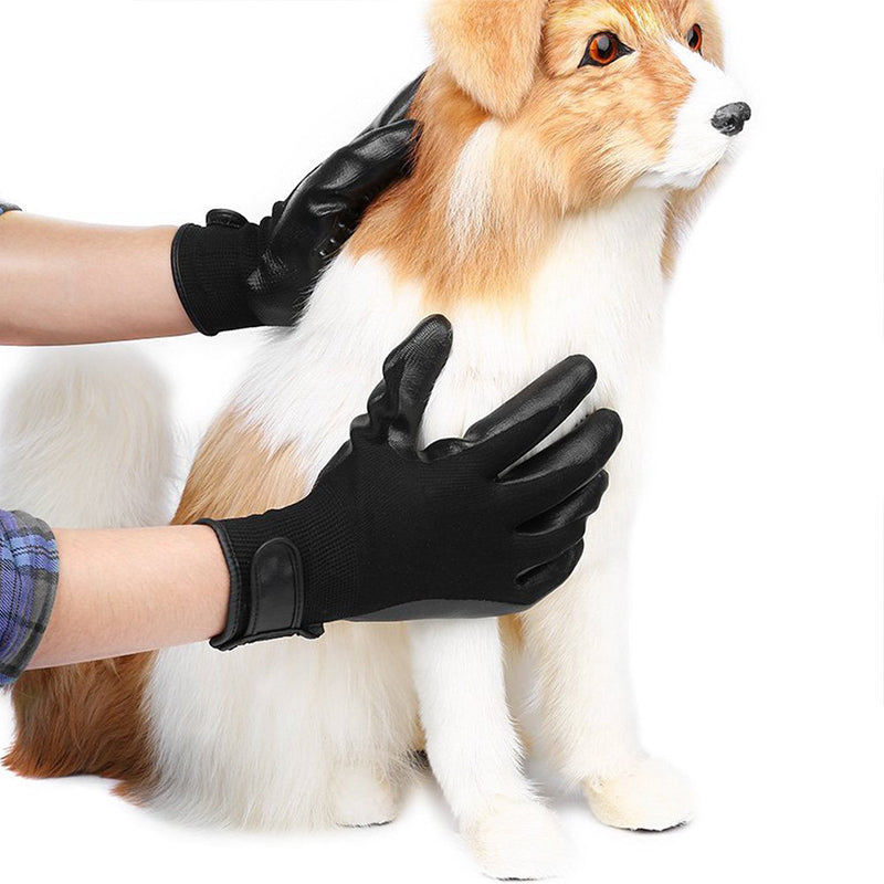 Pet Hair Grooming Glove Cats Soft Rubber Pet Hair Remover - Minihomy