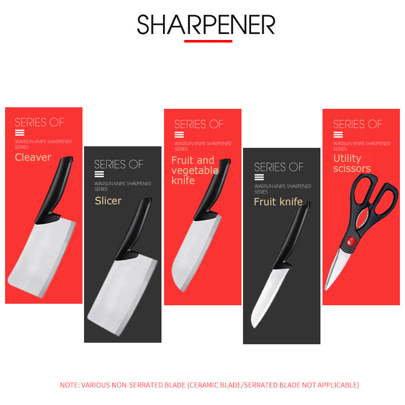 Manual Kitchen Four-In-One Sharpener - Minihomy