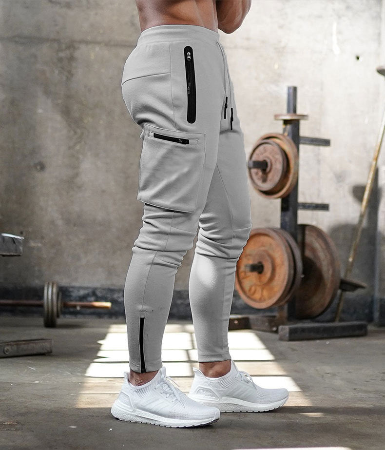 Spor Pantolon Erkek Fitness Askılı Havlu Pantolon Koşu Antrenman Ayak Pantolonu