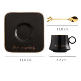 European Style Light Luxury Gold Afternoon Tea Milk Juice Breakfast Cup Saucer Spoon Gift - Minihomy