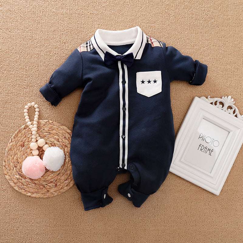 Gentleman's Baby Clothes Long-sleeved One-piece - Minihomy