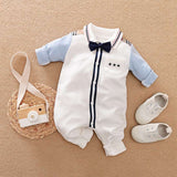 Gentleman's Baby Clothes Long-sleeved One-piece - Minihomy