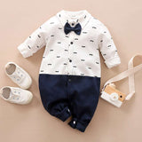 Gentleman's Baby Clothes Long-sleeved One-piece - Minihomy