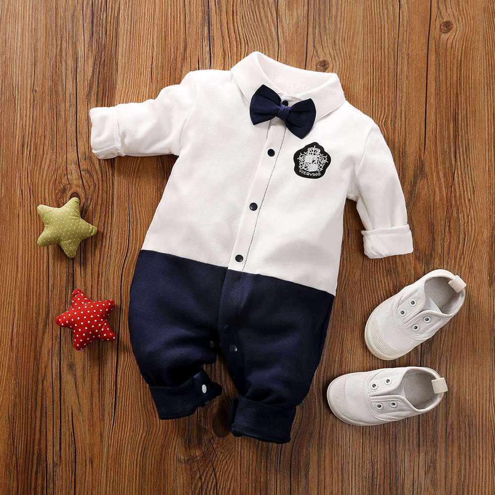 Gentleman's Baby Clothes Long-sleeved One-piece - Minihomy