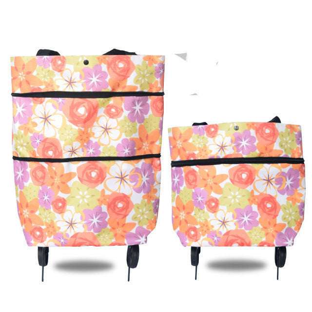 Foldable High Quality Tug Bag Shopping Cart - Minihomy