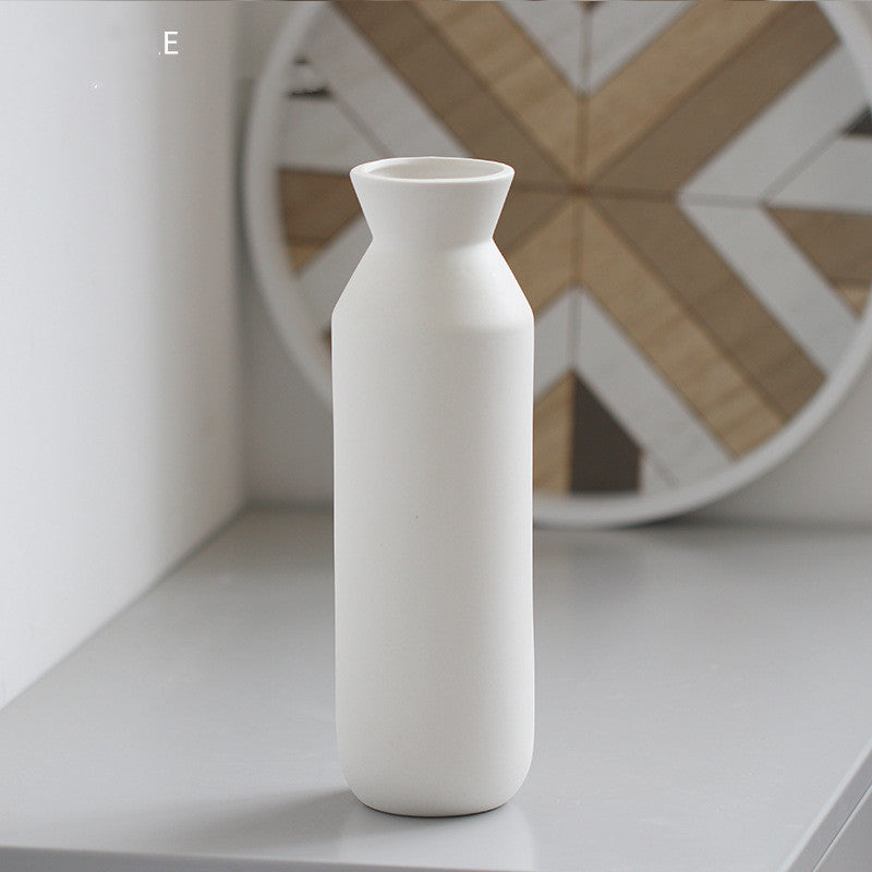 Ceramic Vase Brushed Nordic Modern Minimalist - Minihomy