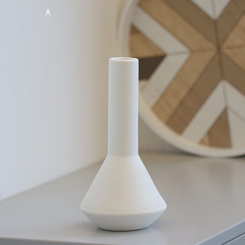 Ceramic Vase Brushed Nordic Modern Minimalist - Minihomy