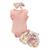 Newborn Baby Clothes Set Short Sleeve Romper Tops Bow Shorts - Minihomy