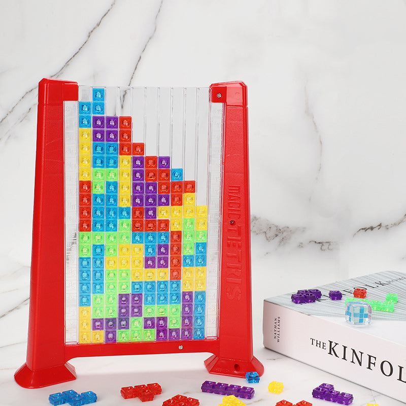 Tetris Oyunu Renkli 3D Bulmaca Tangram Matematik Oyuncakları Çocuklar Okul Öncesi Hayal Gücü Entelektüel Eğitici Montessori Oyuncağı Çocuklar İçin