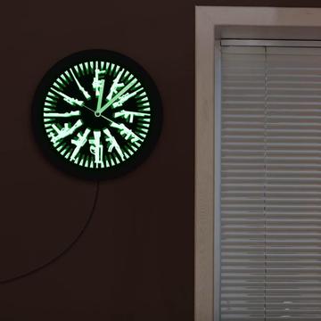 LED Luminous Gun And Bullet Pattern Shape Home Decoration Clock - Minihomy