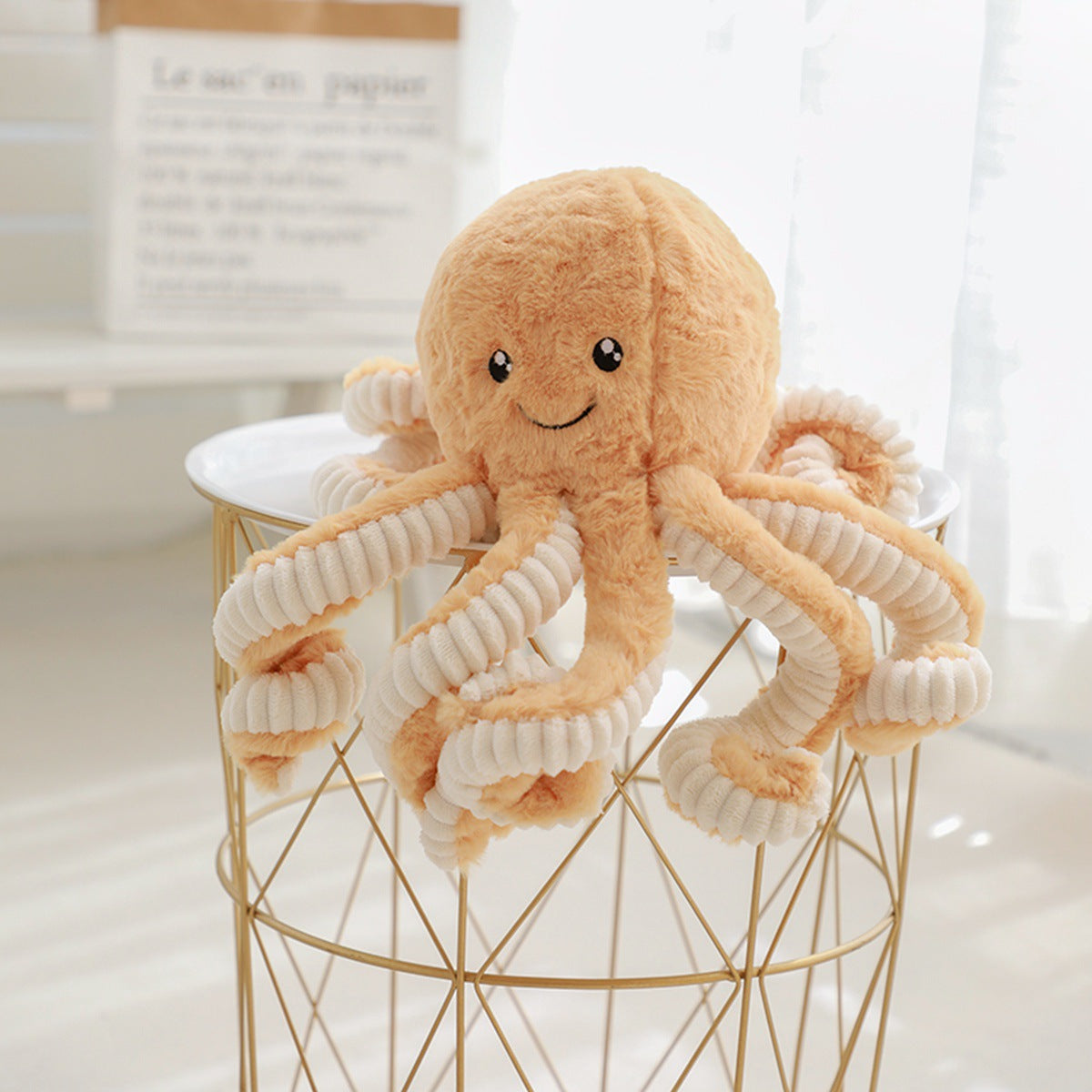 Lovely Simulation Octopus Pendant Plush Stuffed Toy Soft Animal Home Accessories Cute Doll Children Gifts - Minihomy