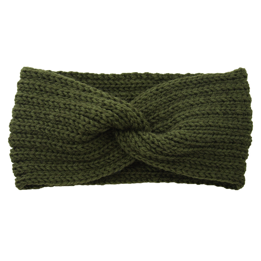 Knitted Cross Headband Ear Protection Braided Headband - Minihomy