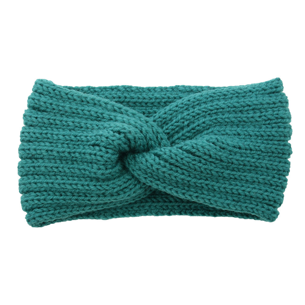 Knitted Cross Headband Ear Protection Braided Headband - Minihomy