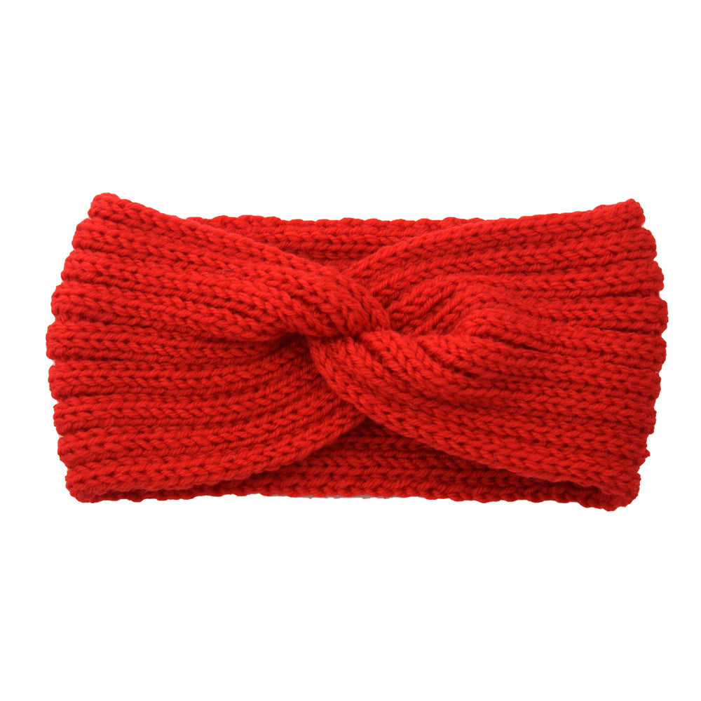 Knitted Cross Headband Ear Protection Braided Headband - Minihomy