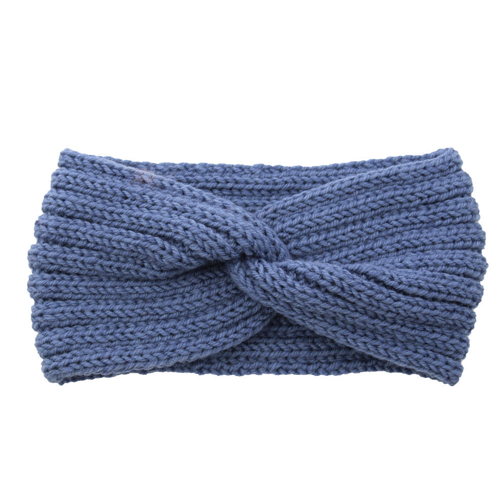 Knitted Cross Headband Ear Protection Braided Headband - Minihomy