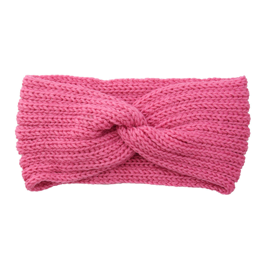 Knitted Cross Headband Ear Protection Braided Headband - Minihomy