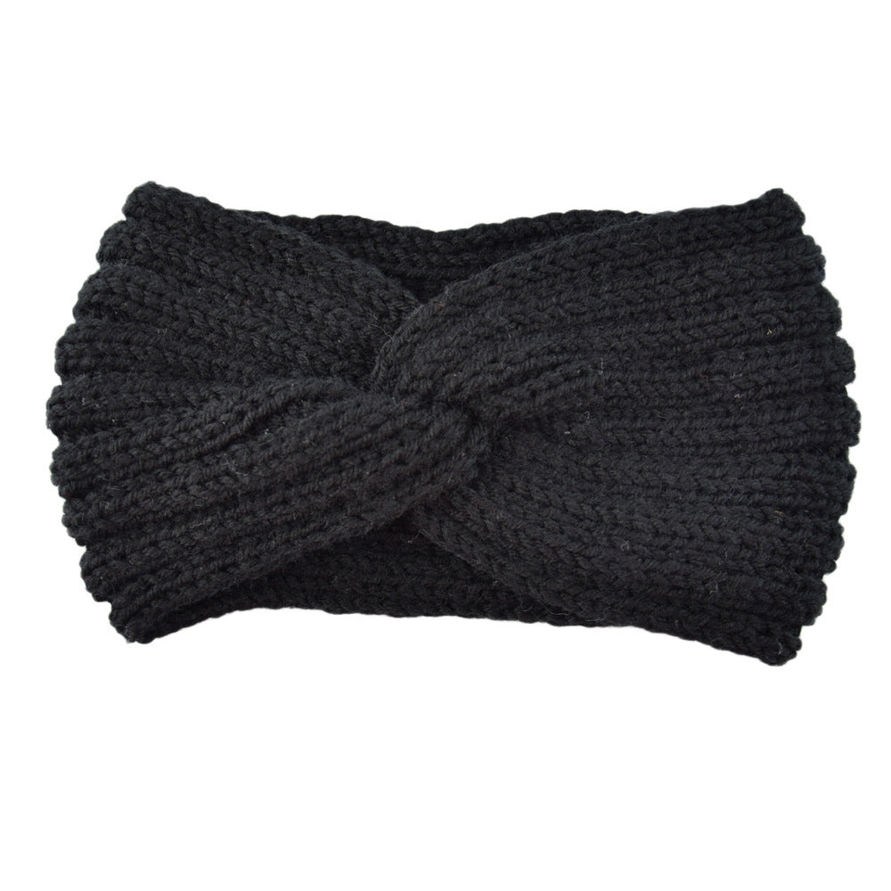 Knitted Cross Headband Ear Protection Braided Headband - Minihomy