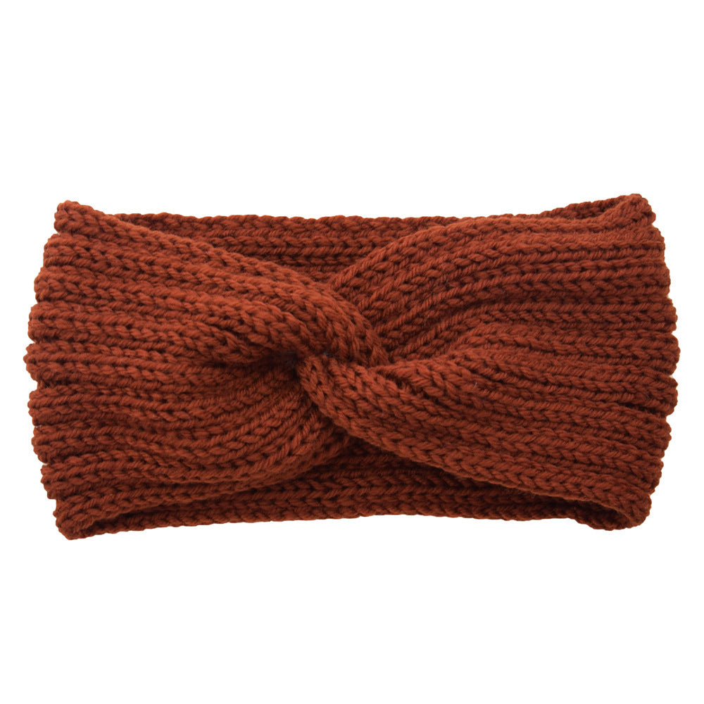 Knitted Cross Headband Ear Protection Braided Headband - Minihomy