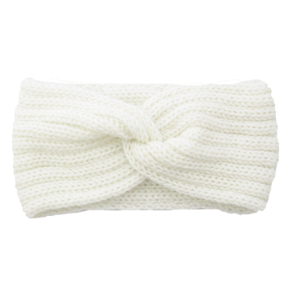 Knitted Cross Headband Ear Protection Braided Headband - Minihomy