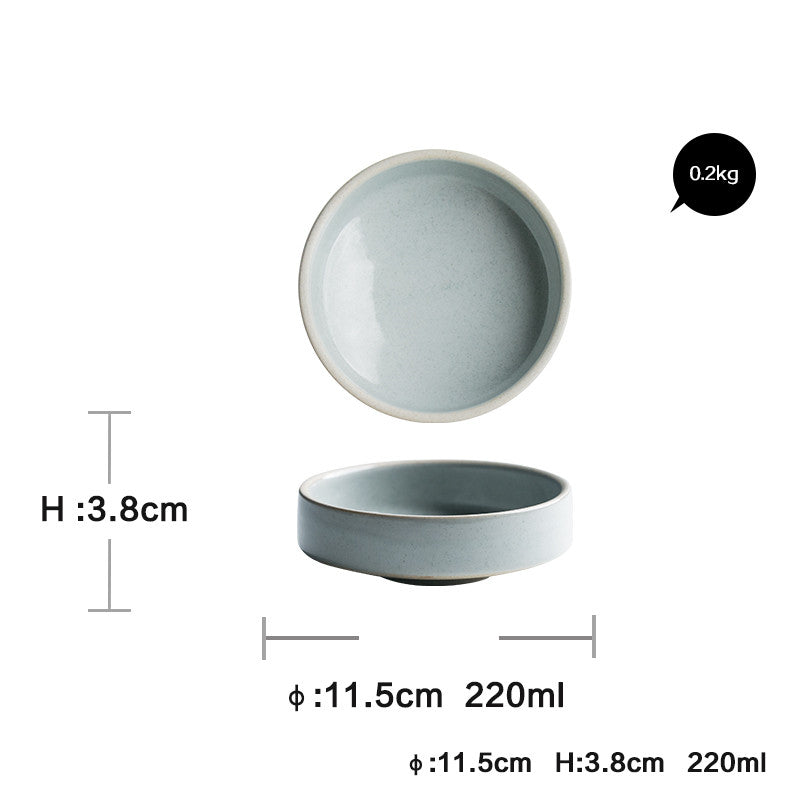 Household Dinner Plate  Flat Plate Bowl And Plate Set - Minihomy