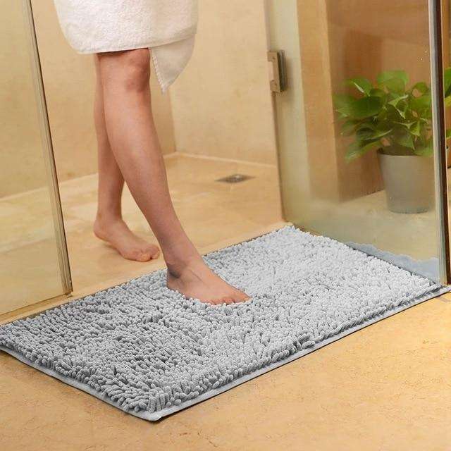 Chenille Absorbent Bathroom Non-slip Floor Mat - Minihomy