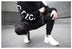 Men Black Hip Hop Cargo Pants Elastic Waist Jogger Trousers - Minihomy