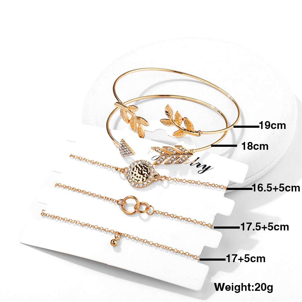 Arrow Leaf Bracelet Five Piece Bracelet - Minihomy