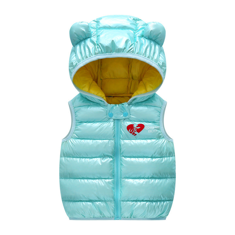 Children Warm Down Vest Autumn Baby Boys Girls Sleeveless Waistcoat - Minihomy