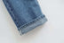 Double-knee Holes Rolled Edge Mopping Jeans - Minihomy