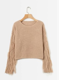 Winter Women Tassel Knitted Sweater