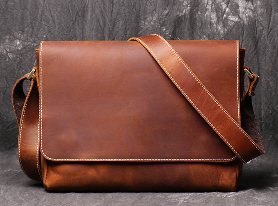 Handmade Vintage Men's Shoulder Bag - Minihomy