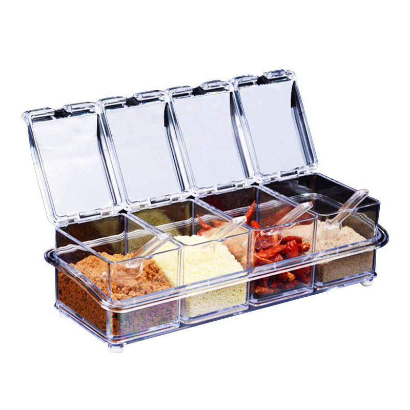 Kitchen supplies transparent acrylic seasoning box - Minihomy