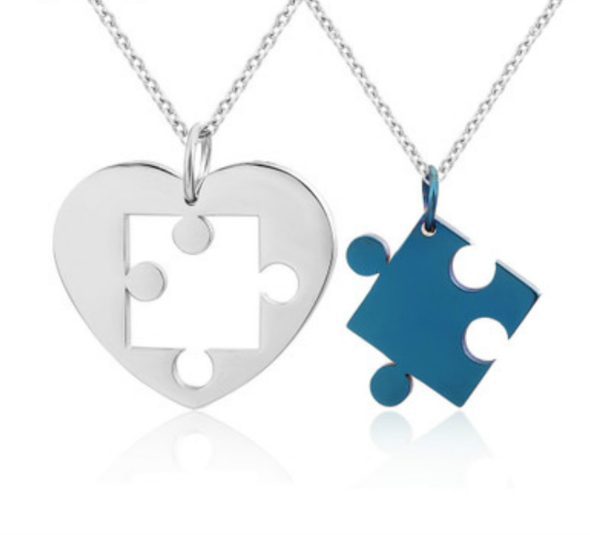 Love Pendant Necklace Couple Jewelry - Minihomy