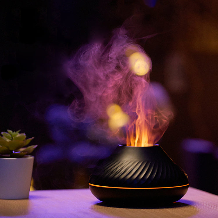 Aroma Diffuser 130Ml 3d Colorful Flame Humidifier Fire Volcano - Minihomy