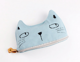 Korea style creative cartoon pencil pouch canvas pencil case  student big size pencil case - Minihomy