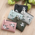 Embroidered thin zipper female wallet - Minihomy