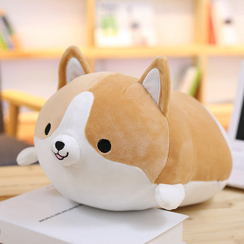 Cute Corgi Dog Plush Toy Stuffed Soft Animal Cartoon Pillow Lovely Christmas Gift for Kids - Minihomy