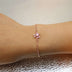 Pink diamond footprint bracelet temperament sweet hand jewelry - Minihomy